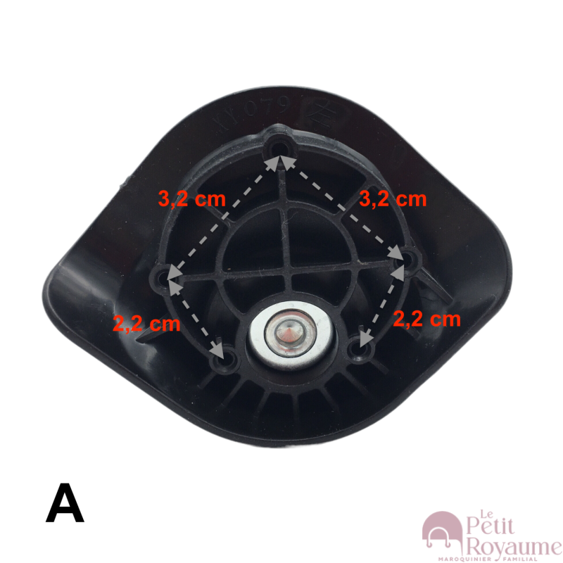 Roulettes Doubles Xy Diam Tre Cm Pour Valises Rigides Compatibles