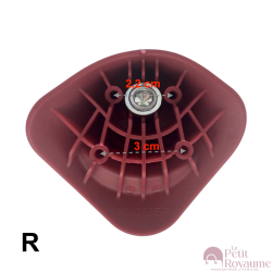 Single replacement wheels FHW356E for 4-wheeled hardside luggages, suitable for many brands such as Samsonite, Delsey