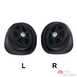 Single replacement wheels D414 for 2-wheeled softside luggages or duffel bags, suitable for Samsonite, Delsey