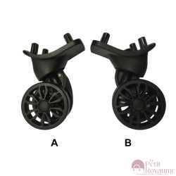 Double replacement wheels 6cm D367, JD-1297 for 4-wheeled softside luggages, suitable for many brands such as Samsonite, Delsey