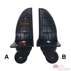 Single replacement wheels A12 for 2-wheeled softside luggages or duffel bags, suitable for many brands such as Samsonite