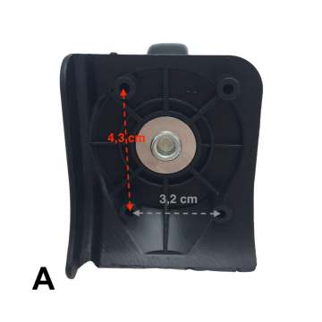 Single replacement wheels A12Bis for 2-wheeled softside luggages or duffel bags, suitable for many brands such as Samsonite