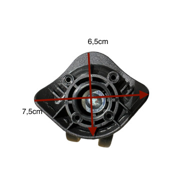 Double replacement wheel D369 for 4-wheeled hardside luggages, suitable for Delsey