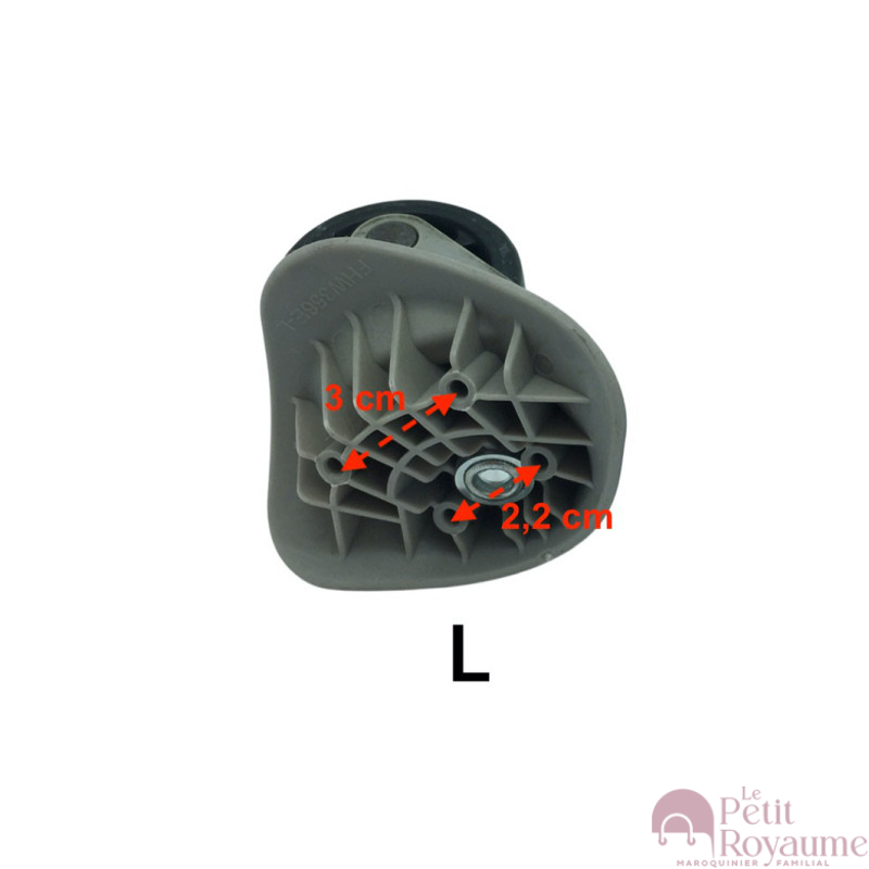 Single replacement wheels FHW356E for 4-wheeled hardside luggages, suitable for many brands such as Samsonite, Delsey