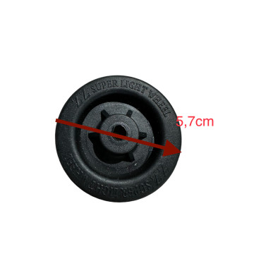 Single replacement wheels 6/1.6cm for 4-wheeled softside and hardside luggages, suitable for many brands