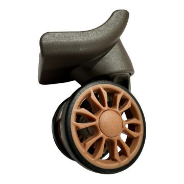 Double replacement wheels brown D486-doubles for 4-wheeled softside luggages, suitable for many brands such as Samsonite, Delsey