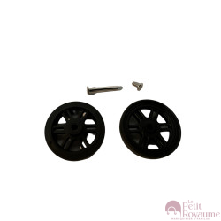 Double replacement wheels AD-A6cm/1,2cm for 4-wheeled hardside luggages, suitable for Delsey