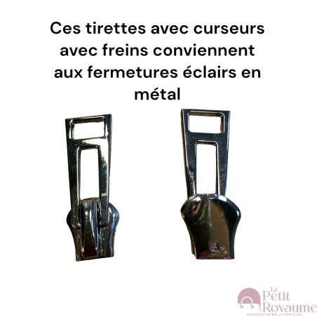 Lot de 2 Tirettes avec curseurs TAC-AR compatibles valises rigides ou toiles Samsonite, Delsey et d'autres marques