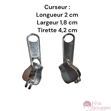 Lot de 2 Tirettes avec curseurs TAC-S /gris GM compatibles valises rigides ou toiles Samsonite, Delsey et d'autres marques