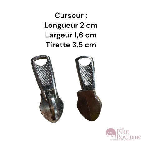 Lot de 2 Tirettes avec curseurs TAC-L /gris GM compatibles valises rigides ou toiles Samsonite, Delsey et d'autres marques