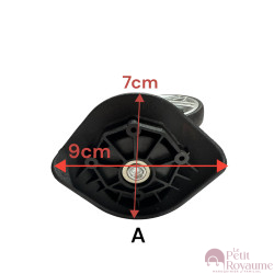 Double replacement wheels DF8006 diameter 6 cm for 4-wheeled hardside luggages