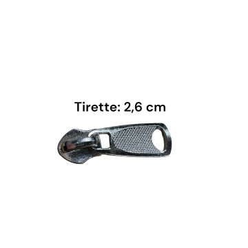 Lot de 2 Tirettes avec curseurs TAC-L01gris PM compatibles valises rigides ou toiles Samsonite, Delsey et d'autres marques