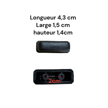 Lot de 2 pieds P02 pour valises compatibles valises rigides ou toiles Samsonite, Delsey et d'autres marques