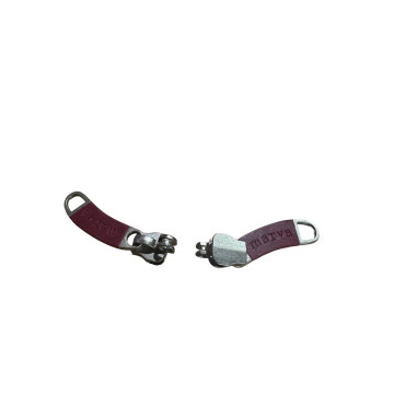 Set of 2 Zipper pulls TACR argent for hardshell or softshell suitcases suitable for Samsonite, Delsey and other brands