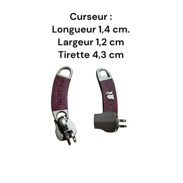 Lot de 2 Tirettes avec curseurs TACR Argent compatibles valises rigides ou toiles Samsonite, Delsey et d'autres marques