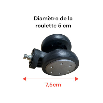 Double replacement wheels AD01 for 4-wheeled hardside luggages, suitable for Delsey