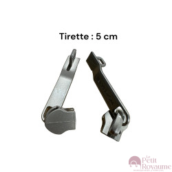 Lot de 2 Tirettes avec curseurs World01gris compatibles valises rigides ou toiles Samsonite, Delsey et d'autres marques