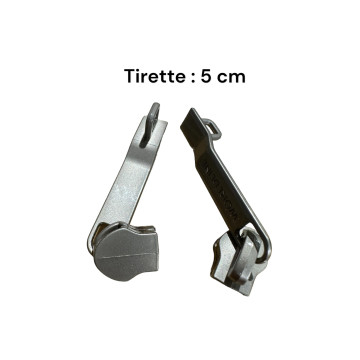 Lot de 2 Tirettes avec curseurs World01gris compatibles valises rigides ou toiles Samsonite, Delsey et d'autres marques