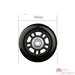 Single replacement wheels (70mmx27mm) for 4-wheeled softside and hardside luggages, suitable for many brands