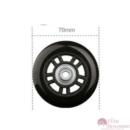 Single replacement wheels (70mmx27mm) for 4-wheeled softside and hardside luggages, suitable for many brands