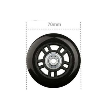 Single replacement wheels (70mmx27mm) for 4-wheeled softside and hardside luggages, suitable for many brands