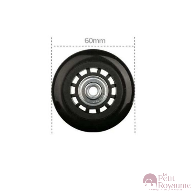 Single replacement wheels 60mmx23mm for 4-wheeled softside and hardside luggages, suitable for many brands