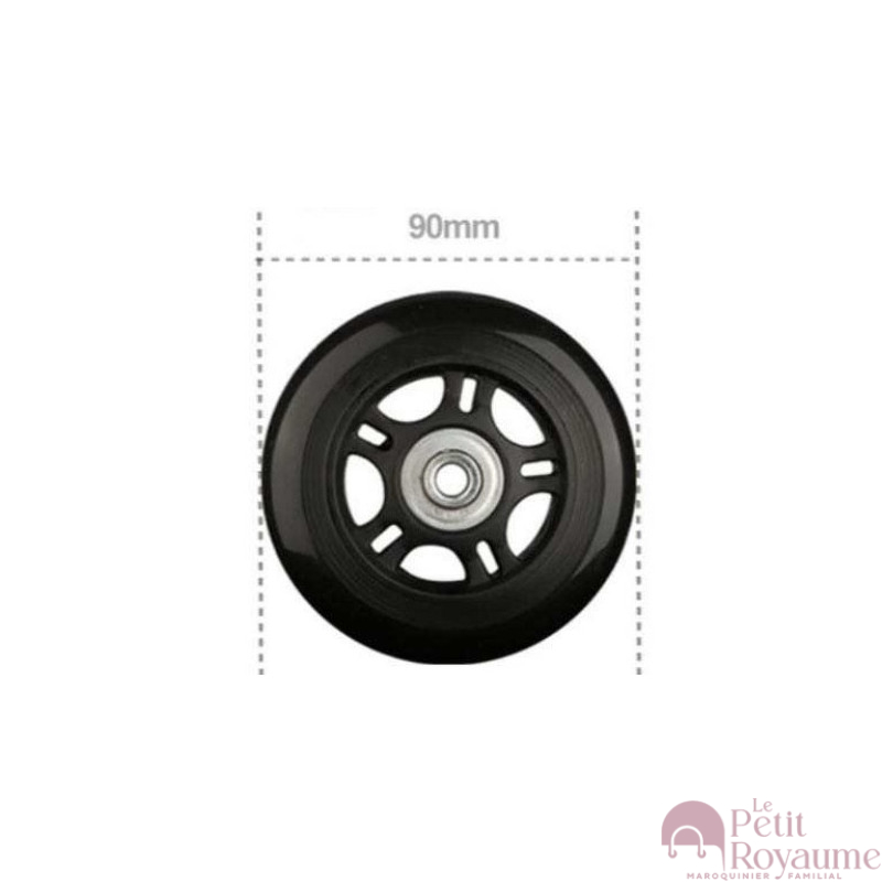 Single replacement wheels 90mmx26mm for 4-wheeled softside and hardside luggages, suitable for many brands