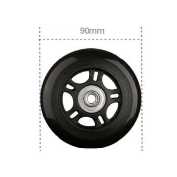 Single replacement wheels 90mmx26mm for 4-wheeled softside and hardside luggages, suitable for many brands