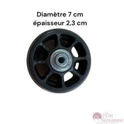 Single replacement wheels Ch01 for 4-wheeled softside and hardside luggages, suitable for many brands