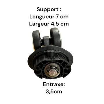 Double replacement wheels A-291 for 4-wheeled hardside luggages, suitable for Delsey