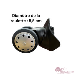 Roulettes doubles F-06 pour valises rigides à 4 roues, compatibles valises Delsey et d'autres marques