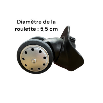 Roulettes doubles F-06 pour valises rigides à 4 roues, compatibles valises Delsey et d'autres marques