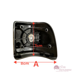 Single replacement wheels ZD-244 for 4-wheeled softside luggages, suitable for many brands such as Samsonite, Delsey