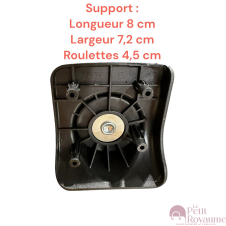 Single replacement wheels 7076 for 4-wheeled softside luggages, suitable for brands such as Delsey and many others.