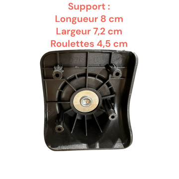 Single replacement wheels 7076 for 4-wheeled softside luggages, suitable for brands such as Delsey and many others.