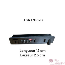 Serrure à code TSA17032B compatible avec valise Samsonite ou Delsey…