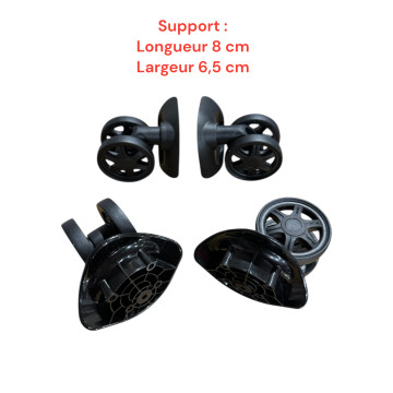 Double replacement wheels T103C for 4-wheeled hardside luggages, suitable for Delsey Caumartin